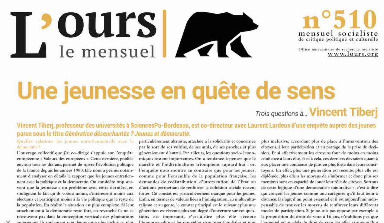 La jeunesse en quête de sens… Trois questions à Vincent Tiberj