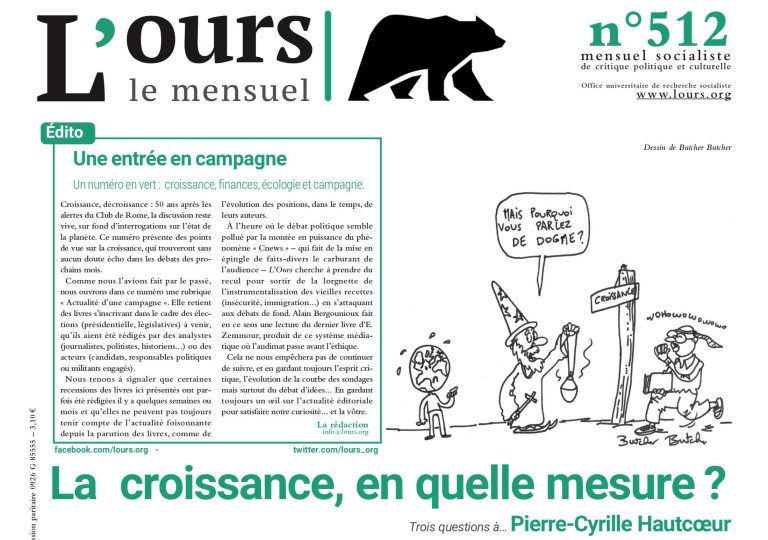 L’OURS 512 novembre 2021 : une entrée en campagne