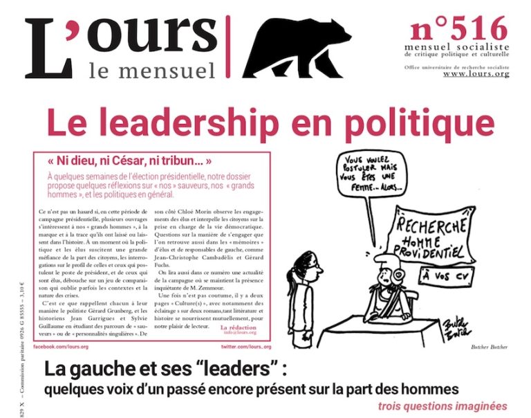 À la Une de L’Ours en mars : le leadership en politique