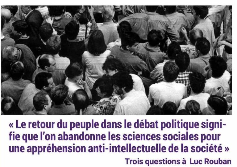 Le retour du peuple… : trois questions à Luc Rouban