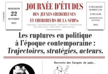 Journée d’études des jeunes chercheuses et chercheurs de la SFHPo: Les ruptures politiques à l’époque contemporaine: trajectoires, stratégies, acteurs, Orléans, 22 octobre 2025