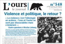 « Violence et politique, le retour ?», L’ours 548, juillet-août 2026